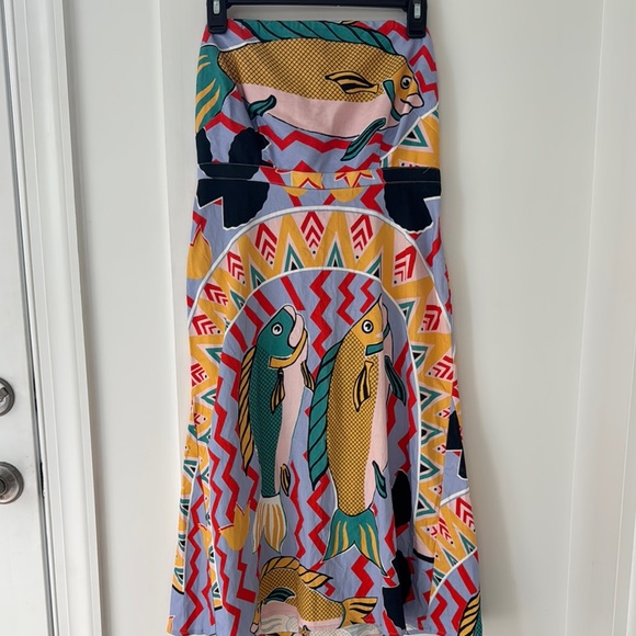 Anthropologie Multicolor Strapless Dress - Picture 4 of 12